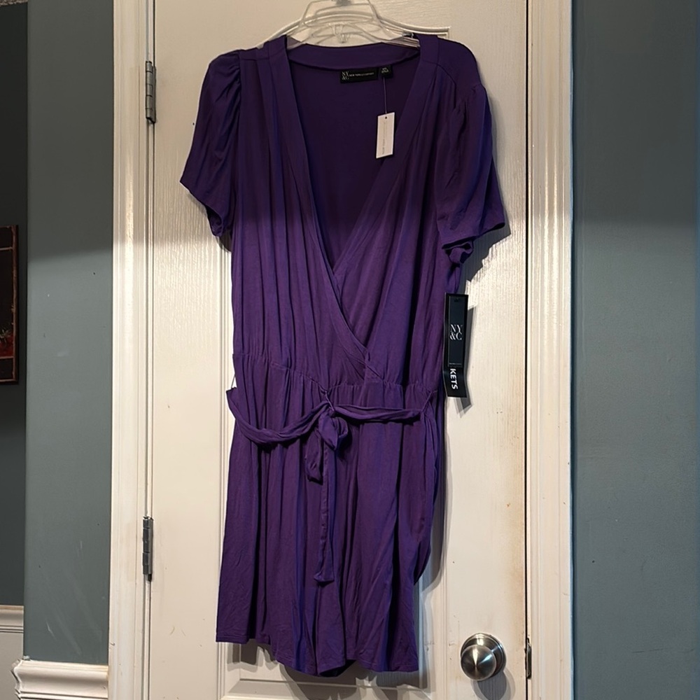 2/$30 New York & Company Purple Romper Women’s 2X NWT